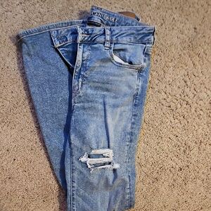 American Eagle Distressed flare Blue Jeans